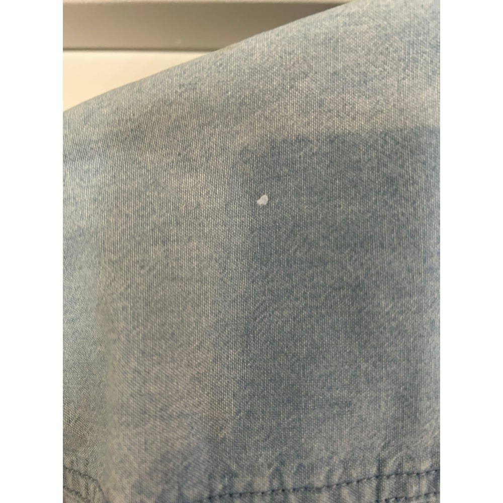 Denim Cartoon Embroidered Men's Shirt - Picture 8 of 11